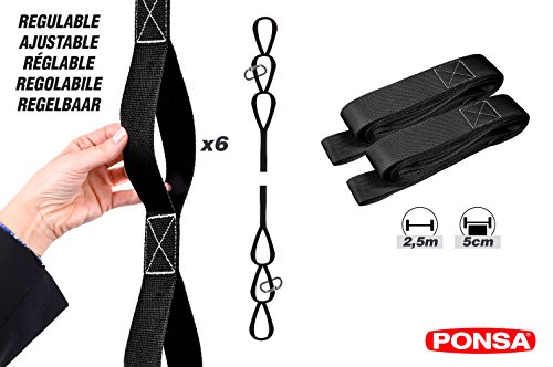 PONSA EASY UP Set bestehend aus 2 Tragegurte + 2 Bänder um Möbel und schwere Gegenstände zu transportieren. Set Möbeltragegurte - 4