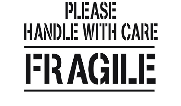 Please Handle With Care Fragile Shipping Stencil 6 Inch 7 5 Mil Standard Amazon In Home Kitchen