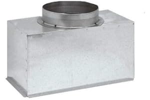 SGM CLIMA SRLS AIR EVOLUTION Plenum de chapa de acero galvanizado aislado para rejillas y rejillas lineales (sección 500 x 150 diámetro 80)