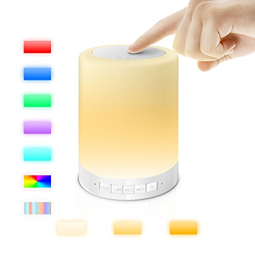 Preisvergleich Produktbild AFAITH Drahtloser Bluetooth Lautsprecher-Lampen-Lautsprecher Multifunktions-beweglicher Musik-Ton-Kasten LED-Noten-Kontrolllampe-Kind-Nachtlicht Für Innen- und Außenanwendungen Kinder Deco Arbeiten
