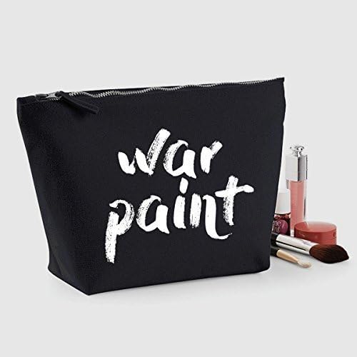 War Paint, Mascara Lipstick Powder Brows Make Up Accessories Cosmetic Canvas Natural Black Bag Case Tumblr Gift Funny Slogan Beautiful Shaving Kit Bag