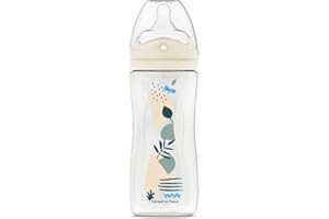 DODIE Biberon Tétine multi-perforée anti-coliques - 330ml - BLEU - 6+ mois - tétine biomimétisme débit 3