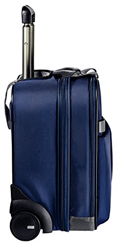 Leitz  Business Softcase Handgep  ck-Trolley  Smart Traveller  17 F  cher  44 x 37 5 x 23 cm  Polyester Metall Leder  Complete  Titan Blau  60590069