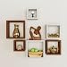USHA Furniture Square Shape Wall Shelf set of Six (White & Brown) RS.1499.00