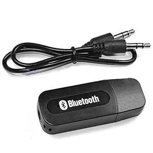 WILDCROC Wireless Bluetooth V2.1 Car Kit with 3.5mm Aux Cable | Music Audio Receiver Compatible with Smart Mobiles