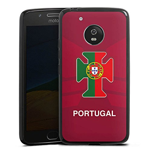 Lenovo Moto G5 Silikon Hülle Case Schutzhülle Portugal EM Trikot Fußball Europameisterschaft