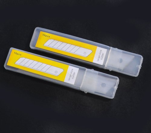 Incutex Abbrechklingen Set 10 Stück für Cuttermesser Teppichmesser 18mm Ersatzklingen, ohne Mehrzweckmesser - 4