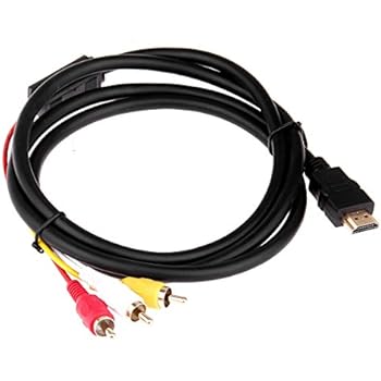 HDMI auf 3 RCA AV Audio Video Cinch Kabel 1,5m HDTV: Amazon.de ...