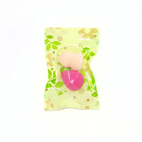 2PCS MINI Makeup Sponge Blender Soft Smooth Foundation Puffs Powder Beauty Egg, 10g Weight, 4.6cm Height (Nude & Rose)