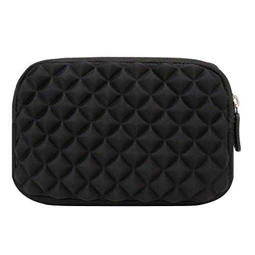 Preisvergleich Produktbild Schutztasche / Evecase® Universal Neopren Anti-Schock Schutzhülle mit Rautenmuster / Diamant-Muster Schaumpolsterung für Externe Festplatte bis zu 6.35cm (2.5 Zoll) / Zubehör des Laptops Tablets Macbooks Notebooks Chromebooks - Schwarz