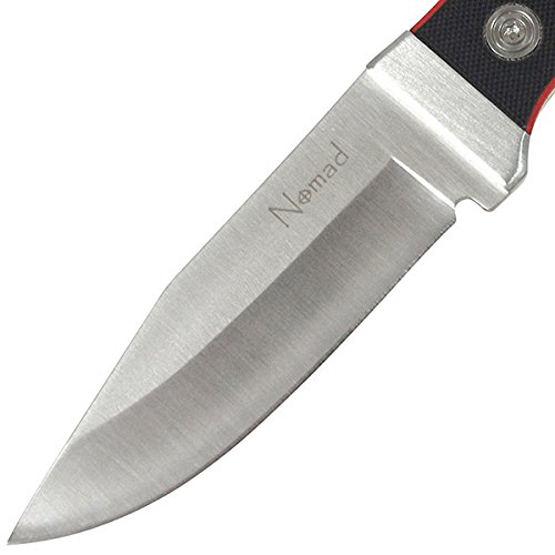 G8DS® Outdoormesser Fahrtenmesser Gürtelmesser „Red Nomade II“ mit Gurtschneider inkl. Etui Rot Schwarz FB-NOMAD-II - 3