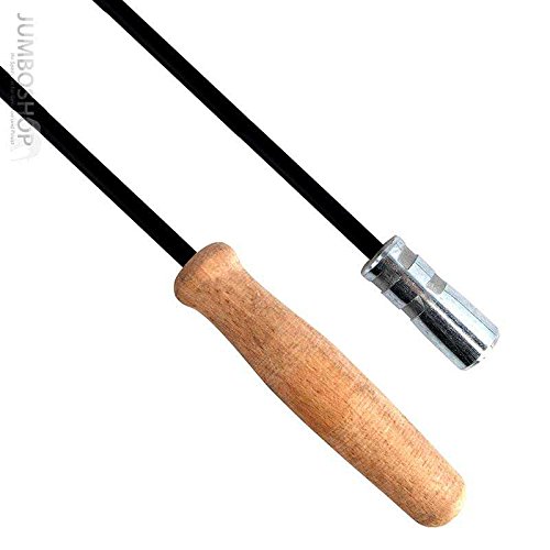 Schubstange Kesselstab STARR Holzgriff M12 Länge 100cm + 120 mm Heizkesselbürste Kesselbürsten Ofenbürste Ofenrohr reinigen Reinigungsbürste - 2