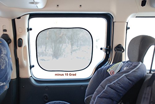 Sonnenschutz-Sonnenblende effektiv, selbsthaftend, superleicht anzubringen BONUS halten auch bei extremen Temperaturen-Autosonnenschutz für Kinder und Babys im Zebra-Design von ELLA och ELIAS (Motiv nach Innen) 2 Stck Auto-Sonnenschutz für hintere Seitenfenster passt universell – top-Baby-Geschenk - 4