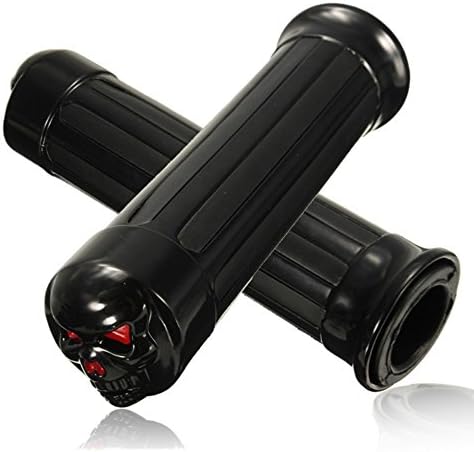 MFPower 1 inch Skull Handlebar Hand Grips For Harley Davidson XL 883 Hugger Sportster