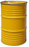 Tonneau, baril, fût métallique jaune avec couvercle 213 L (23023)
