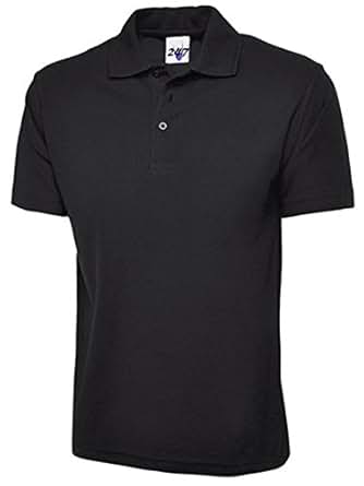 Ladies Loose Fit Polo Shirt Pique Longer Length Size 10 to 28 Plus Premium Plain Top: Amazon.co 