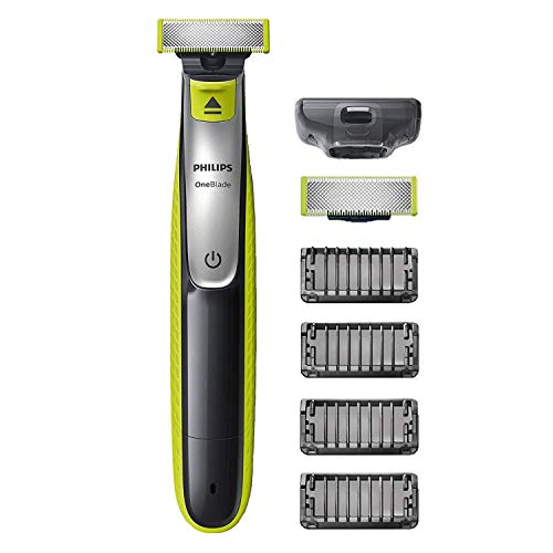 Philips oneblade rasoio, rade, regola e rifinisce con 4 pettini regolabarba e 1 lama di ricambio inclusa QP2530/30