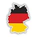 Produktbild 2 x Deutschland Flagge Vinyl Aufkleber Reise Gepäck # 10038 - 10cm/100mm Wide
