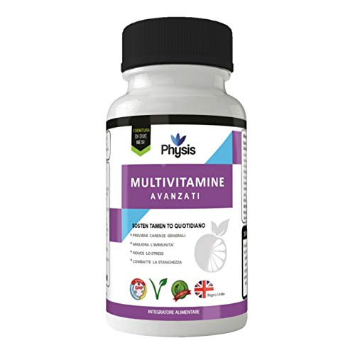 PHYSIS MULTIVITAMINE ADVANCED| Soluzione Suprema Complesso Multivitaminico| 120 compresse | Massimo Valore nutrizionale | | 2 al giorno | Prodotto nel Regno Unito con una completa garanzia di rimborso