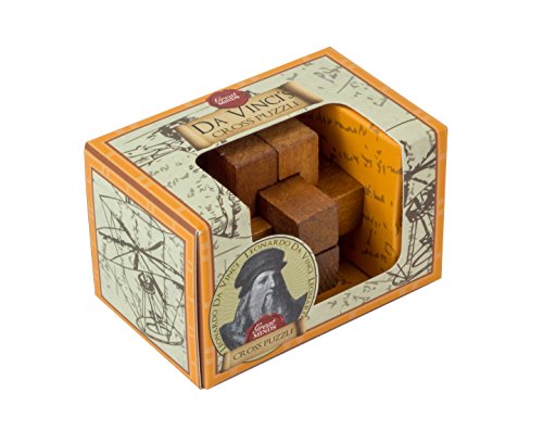Da Vinci's Cross Puzzle: Professor Puzzle Great Minds Mini Wooden Puzzle
