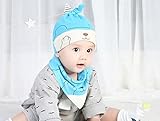 Hosaire Baby Bandana Mütze Geifer Baumwolle Lätzchen Beißringe Lätzchen Baby Dreieck Lätzchen Zahnen Lätzchen Speichel Handtuch Cap,Blau - 2