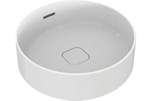 Ideal Standard - Strada II, Lavabo tondo da 45cm da appoggio su piano, Senza foro per la rubinetteria, Con foro troppopieno, Bianco