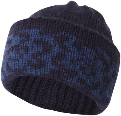 Alpaca Two Tone Beanie Hat - Aubergine