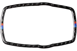 SAMTN Accesorios para el interior del coche multimedia botón marco cubierta para BMW, auto decoración adornos calcomanías para F10 F20 F30 F34 F07 F25 F26 F15 F16 interior pegatinas (rojo-azul)