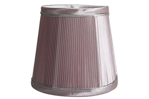 Splink 2 Pcs Lampenschirm E27/E14 Stain Stoff Stehlampe Tischlampenschirm Modern Stil Rosa - 3