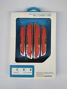 Ezip original Red EXO ( Made In Korea ) Car Door Guard Protector Stylish & Sleek For Maruti Suzuki Swift Dzire ( All Types )