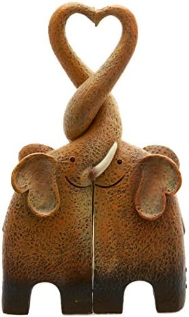 Cute Kissing Elephant Set 2 Separable Resin Elephants Anniversary Wedding Gift - Free Postage