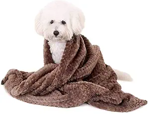 Petslover Pet Blanket Breathable Soft Fleece Blanket Dog Throw Blanket Brown Colour Size - Small