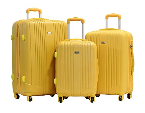 Set di 3 Valigie - Valigia ALISTAIR Airo - ABS Ultra Light - 4 ruote -  Giallo - Miglioritrolley.it