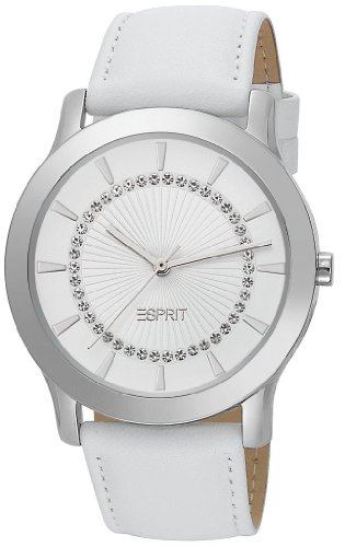 Esprit Damen-Armbanduhr Carmel White Analog Quarz Leder ES104502002 Esprit Damen-Armbanduhr Carmel White Analog Quarz Leder ES104502002