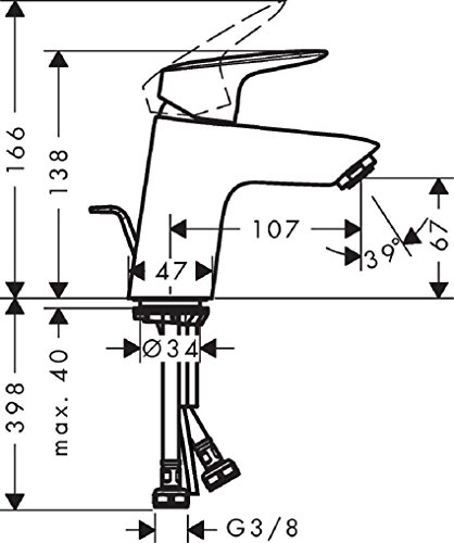 HG Logis Basin Mixer 70 chrome 71070000 - 5