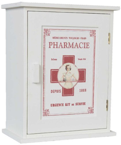 Livitat® Nostalgischer Arzneischrank PHARMACIE Schränkchen Holz