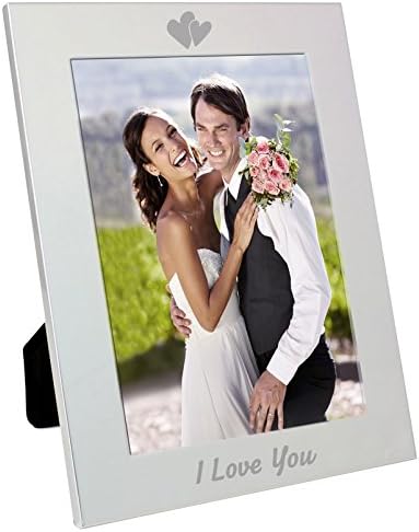 Silver 5x7 I Love You Photo Frame