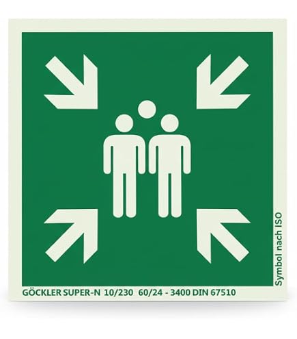 Schild Sammelplatz Sammelstelle Sammelpunkt 40x40cm Kunststoff Schild Sammelplatz Sammelstelle Sammelpunkt 40x40cm Kunststoff