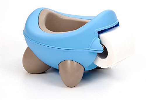 Baby Bug Potty Blue Grey- built in toilet roll holder
