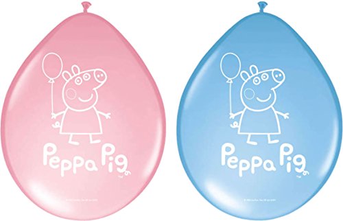 8 Luftballons * PEPPA PIG * für Party und Kindergeburtstag // Geburtstag Party Fete Mottoparty Balloons Wutz