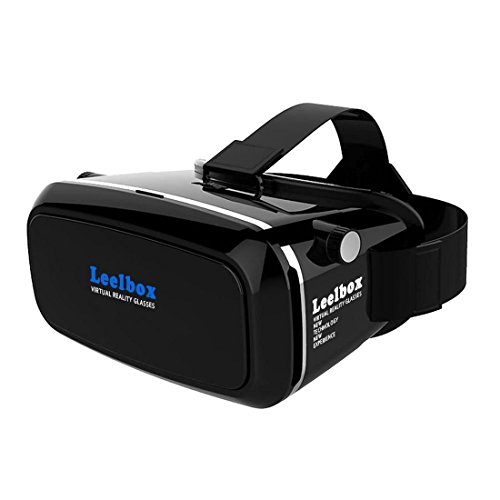 Leelbox Casque de réalité virtuelle 3D VR pour jeux et films compatible avec les iPhone 6S/6 Plus/6/5S/5 C/5, les Samsung Galaxy S5/S6/Note4/note5 S6 et autres smartphones sous Android 4.0 à 6.0
