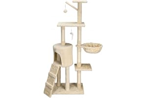 MON AMI LUKI - Arbre A Chat Tres Grand MODELE 49x35x138CM - Ecru - Chat - 49x35x138CM