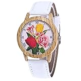 IG Invictus Damen Mode Casual Lederstrap Analog Quarz Runde Uhr T378 N Quarzuhr Weißer Quarz Uhr