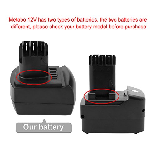 Creabest 12v 3,0Ah Ni-MH Ersatz-Akku für Metabo BS 12 SP BSZ 12 BSZ 12 Impuls BSZ 12 Premium BZ 12 SP, Ersetzen 6.02153.51, 6.25473, 6.25474, 6.25486, 6.31729, 6.31748,6.31776 - 2