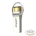 Produktbild EAGET V90 Handy USB-Stick 64 GB OTG Speicherstick Memory Stick mit duale steckern - USB 3.0 und Micro-USB für Tablets und Smartphones mit Schlüsselring