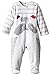 3 Pommes Baby-Boys Rock & Co Striped Footies, Light Grey China, 12-18 Months (Manufacturer Size:18 Months)