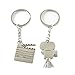 Produktbild ZoraQ 1 Paar Metall Liebhaber Paar Film Klöppel Kamera Anhänger Tasche Auto Keychain Annual Meeting Geschenk