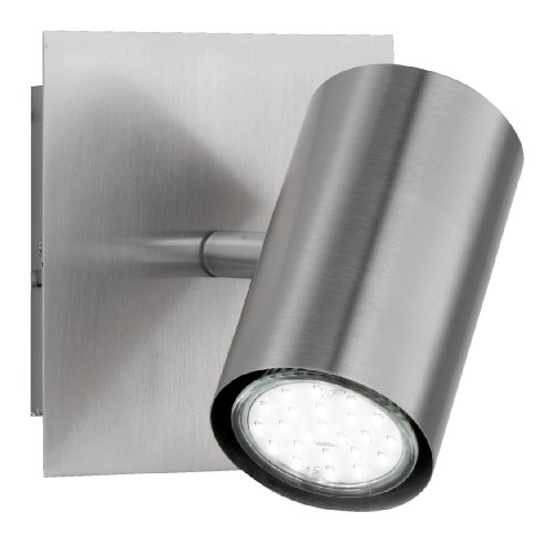 Trio - Foco con 1 luz, bombilla excluida, GU10, 1,35 W, 230 V, A++, E, IP20, 15 x 12 x 12 cm, metal, níquel mate