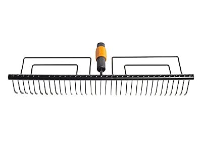 Fiskars 135514 QuikFit Râteau à feuille 57 cm avec tête en Acier