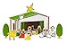 Houten kerststal by